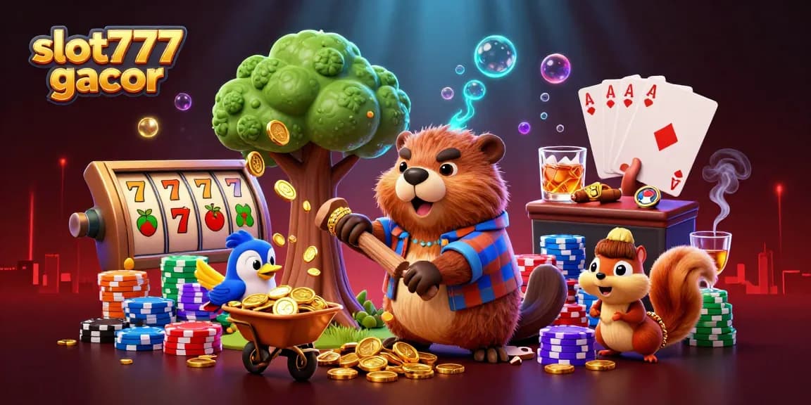 Experience thrilling slot777 gacor gameplay with vibrant characters and dazzling casino elements.