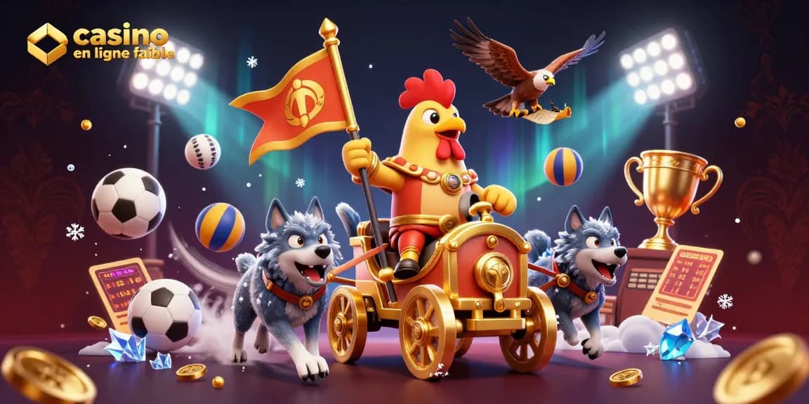 Découvrez un casino en ligne fiable à travers une illustration dynamique de jeux et stratégies excitantes.
