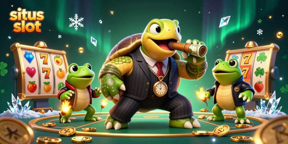 Slot gacor terbaik di situs slot, dengan simbol keberuntungan dan kemenangan berkilau.