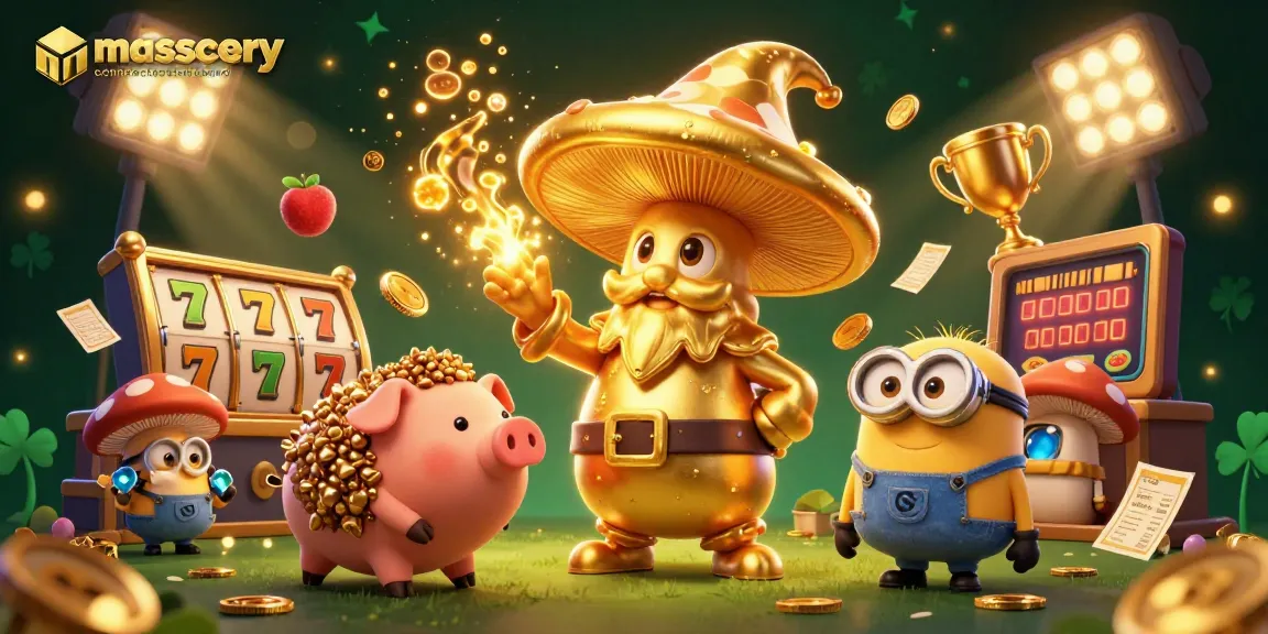 Spin the reels at masonrycontractorstatenisland with a vibrant, magical casino scene featuring a wizard and treasures.