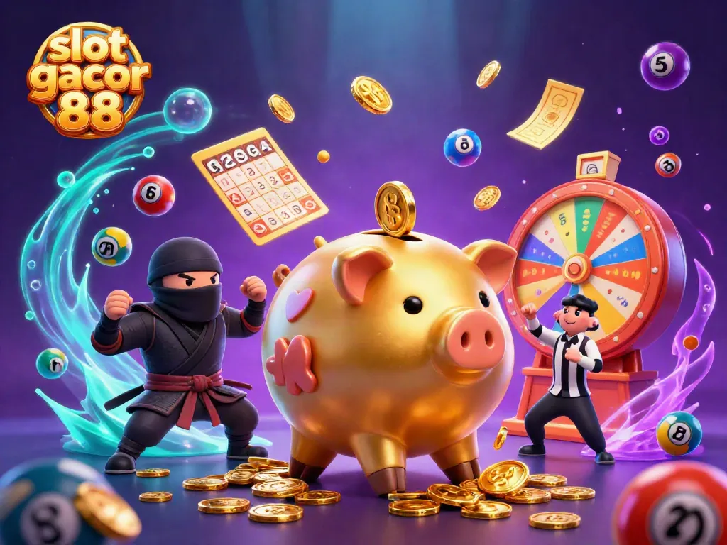 Experience the thrill of slot gacor 88 with colorful characters and exciting game elements in a vibrant casino scene.