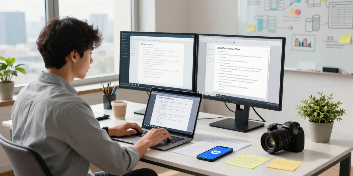 Productive workspace showcasing WPS Office software download on laptop, city view, and professional setup for wps下载.