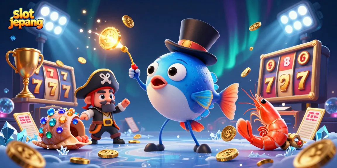 Engage with slot jepang winning strategies through a vibrant underwater casino scene with golden coins and characters.