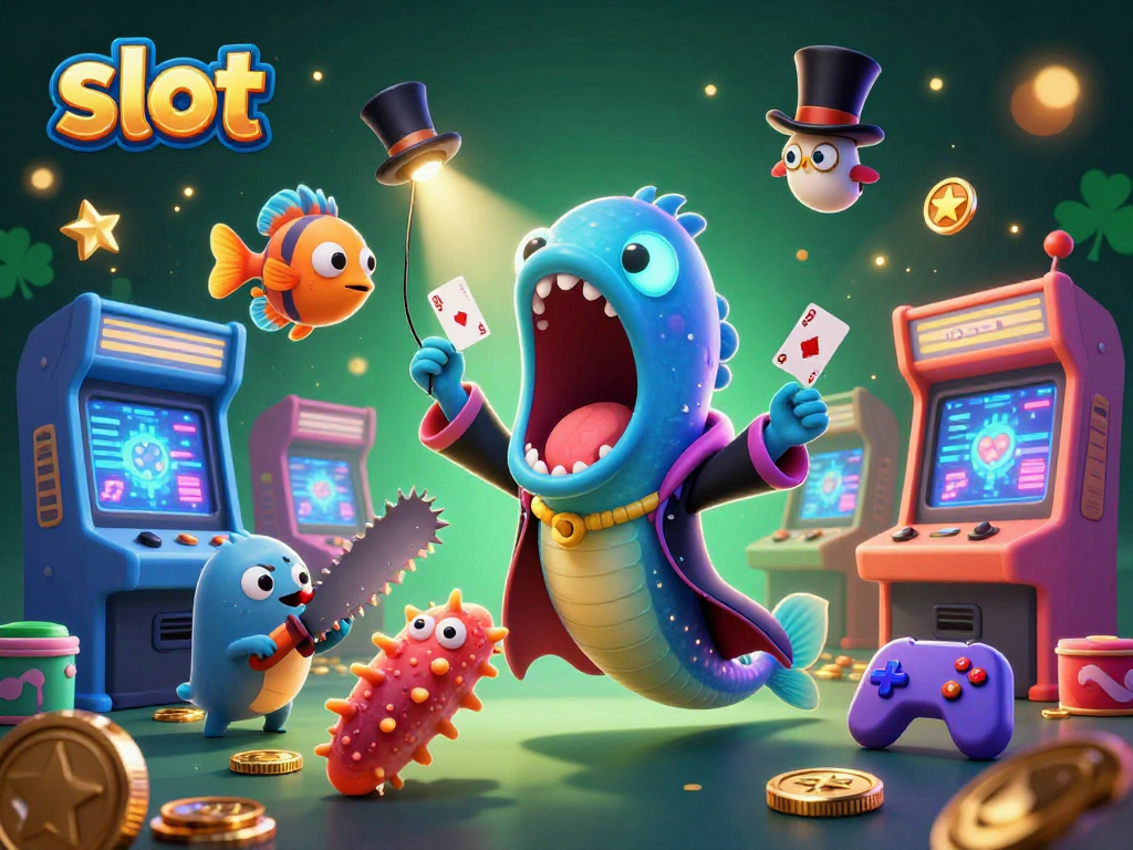 Engage with vibrant slot games at Tambo22, featuring colorful underwater characters in a magical casino act.