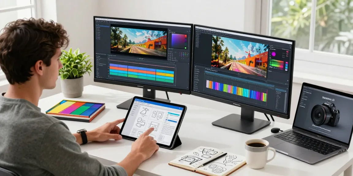 Creator using Seedance 2.0 for video production in a bright workspace