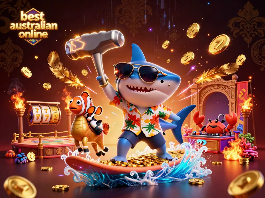 Experience thrilling gameplay with the best australian online casino, featuring vibrant casino symbols.