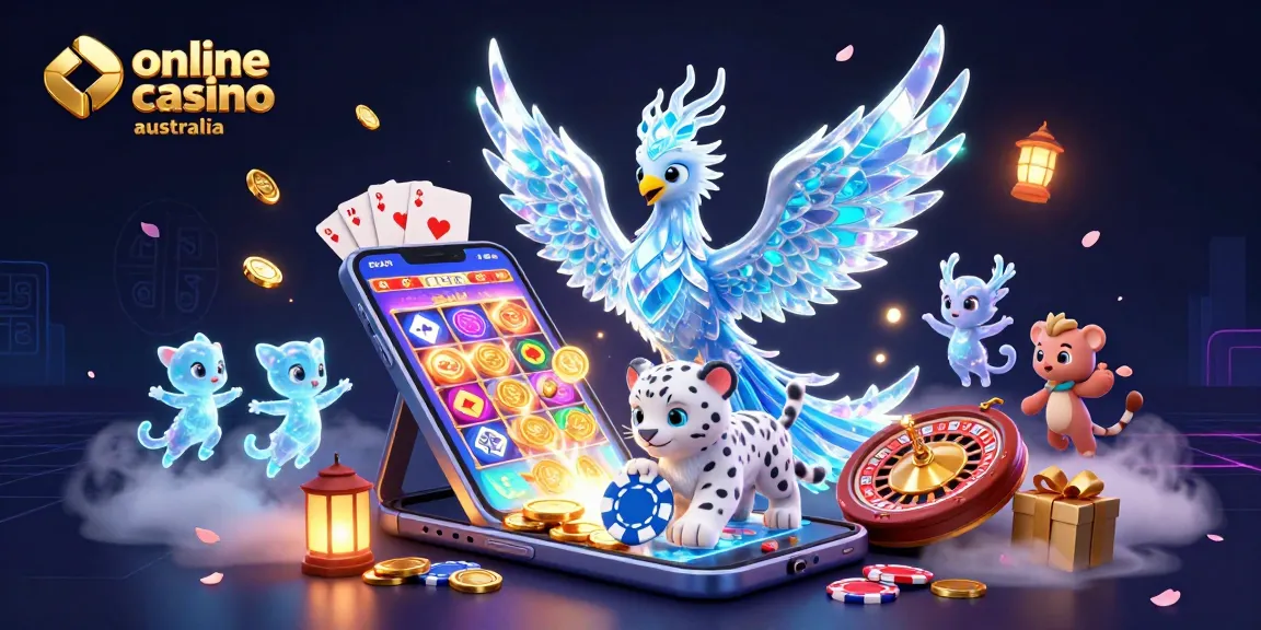 Experience vibrant gaming with online casino Australia featuring playful characters and dynamic elements.