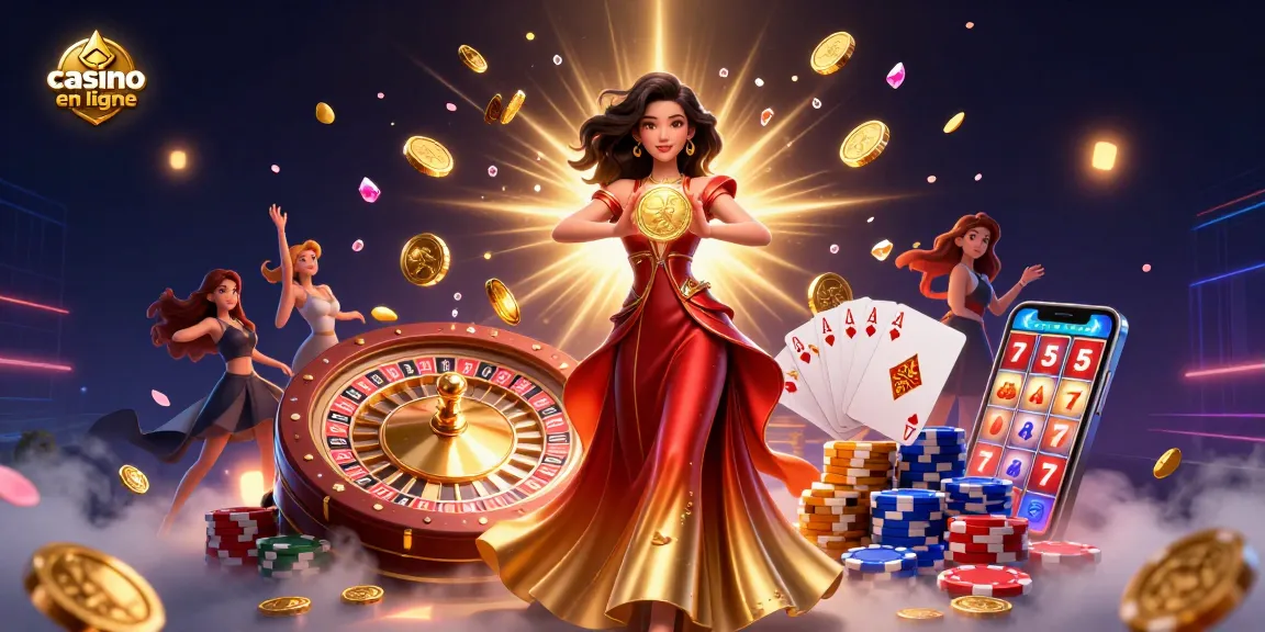 Découvrez l'excitation des casinos en ligne avec des visuels 3D époustouflants mettant en avant des jeux vibrants, des pièces et une atmosphère dynamique.