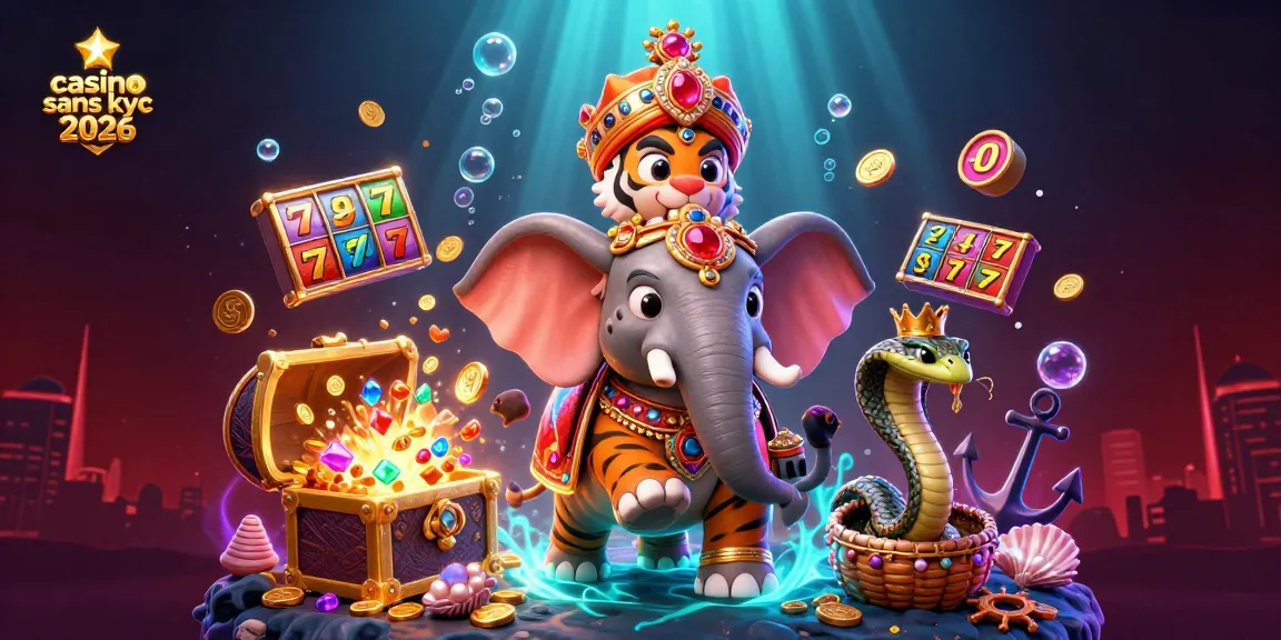 Le casino sans KYC 2026 propose des jeux anonymes avec des éléments comme des rouleaux de machines à sous et des trésors sous-marins.