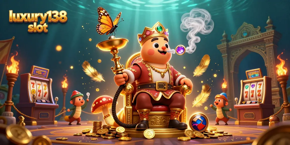 Experience the excitement of luxury138 slot with vibrant visuals of spinning reels and golden treasures.