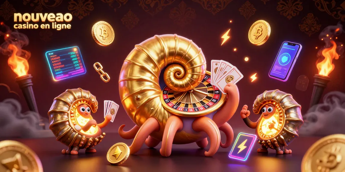 Pariez sur un nouveau casino en ligne avec des cieux scintillants et un nautilus doré dans une ambiance de jeu.