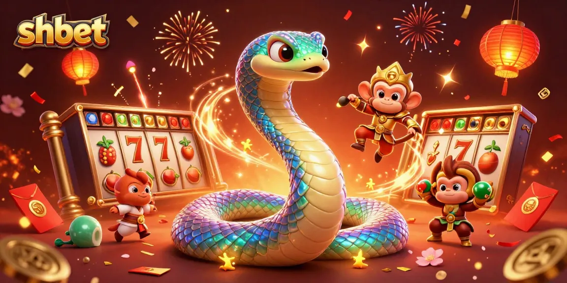 Experience thrilling gaming at shbet with vibrant slot reels, celebrating characters and magical effects.
