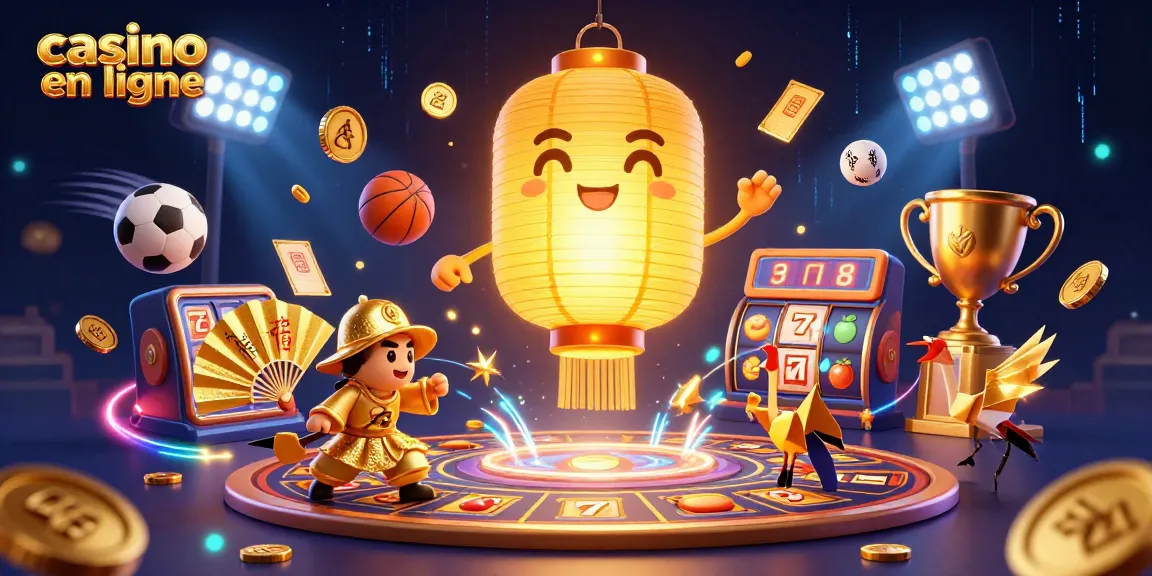 Casino en ligne : Plongez dans l'univers vibrant des jeux avec des symboles chanceux et des scènes dynamiques.