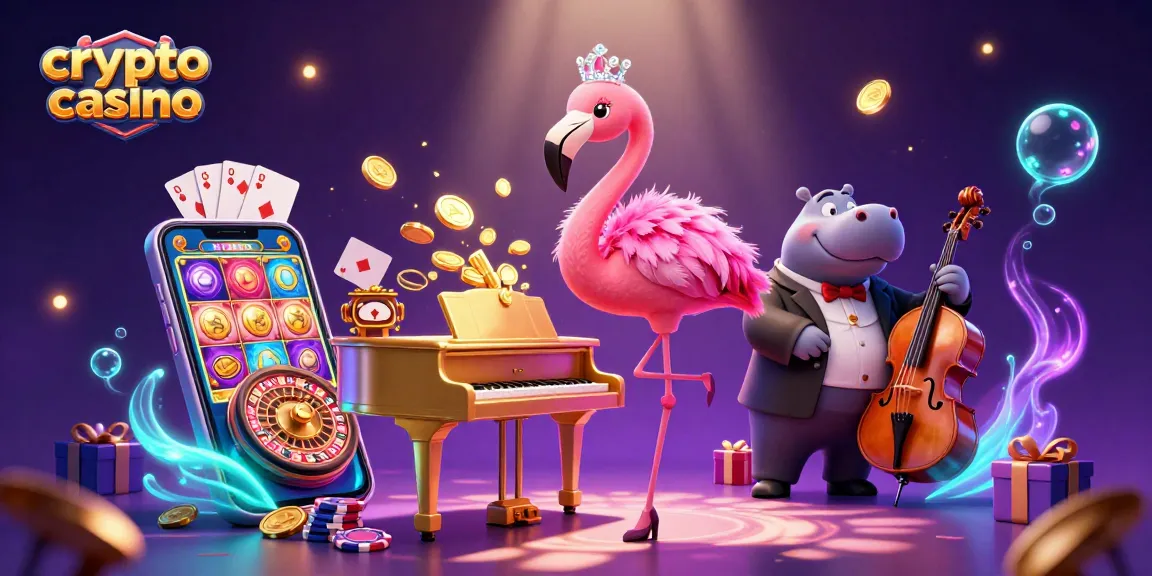 Profitez de l'expérience du crypto casino avec un flamboyant chanteur et un bassiste au piano.