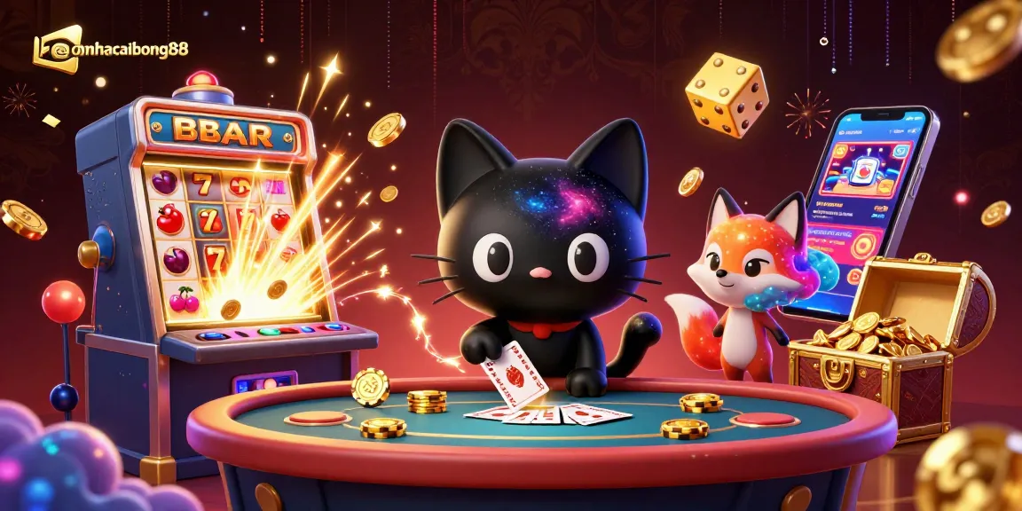Engage with keonhacaibong88 while enjoying a vibrant cosmic casino atmosphere and dynamic gaming visuals.