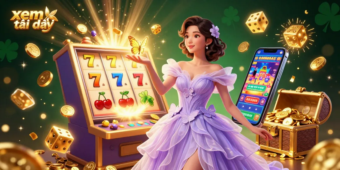Experience live gaming excitement with sensational updates on "xem tại đây". Slot machines, golden butterflies, and thrilling action await!