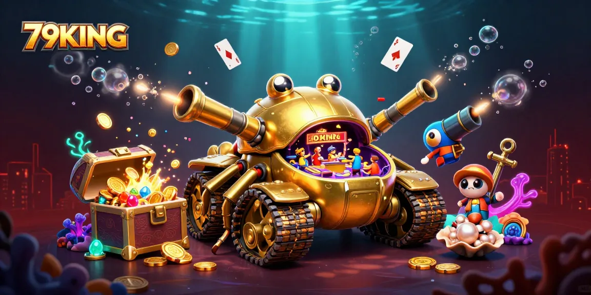 Experience the excitement of 79KING with vibrant casino elements and dynamic underwater visuals.