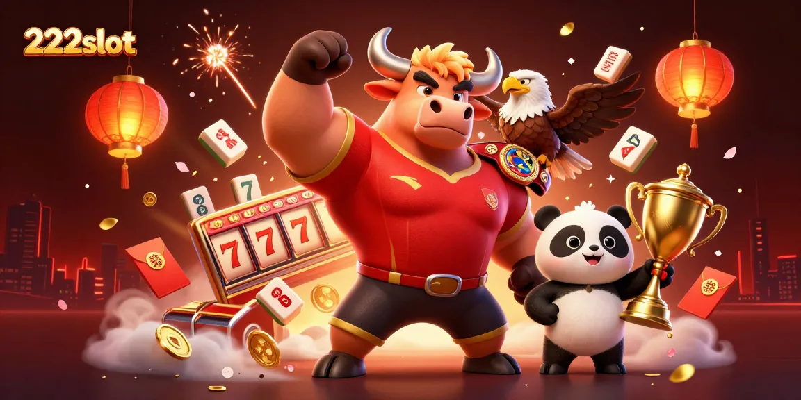 Menangkan permainan di 222slot dengan simbol jackpot dan pemandangan berwarna cerah.