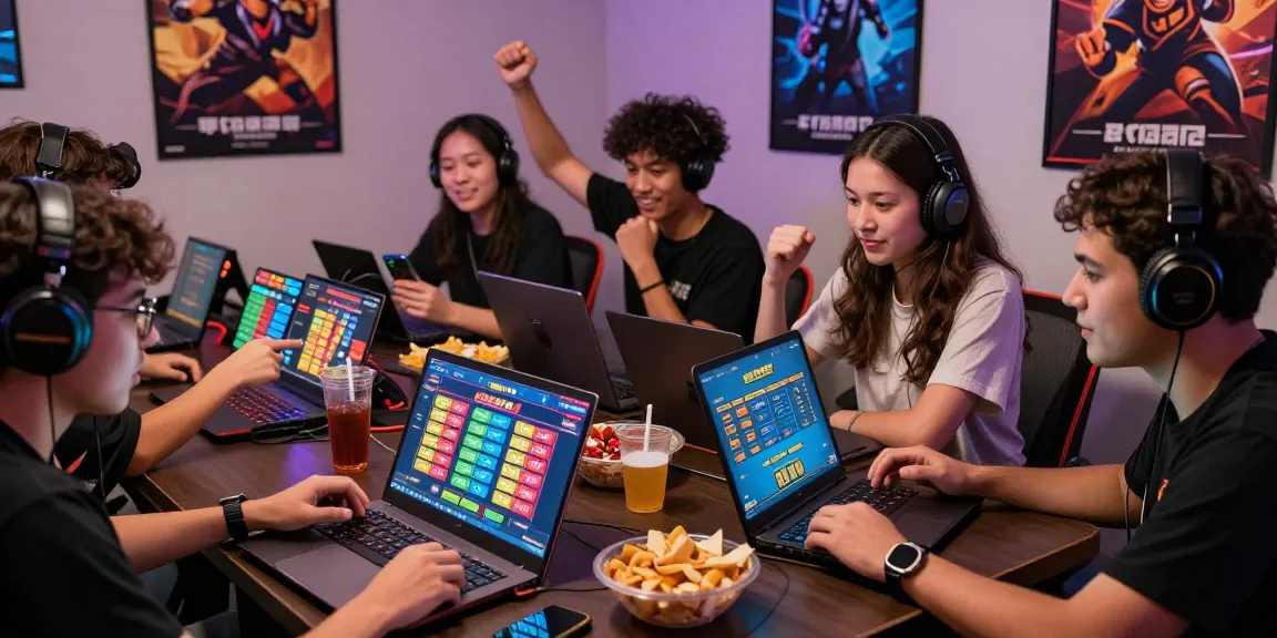 Gaming bersama di DIANA4D, menunjukkan momen seru dengan keberagaman pemain dan suasana ceria.