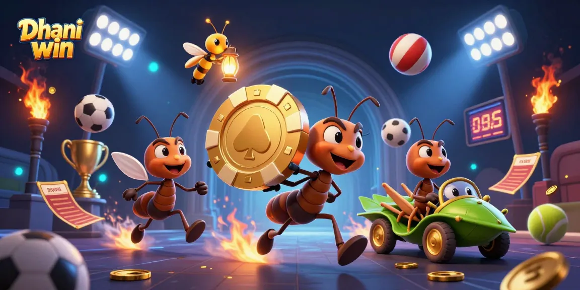 Dhani win evoking excitement as ants heist a giant poker chip amidst dynamic sports elements