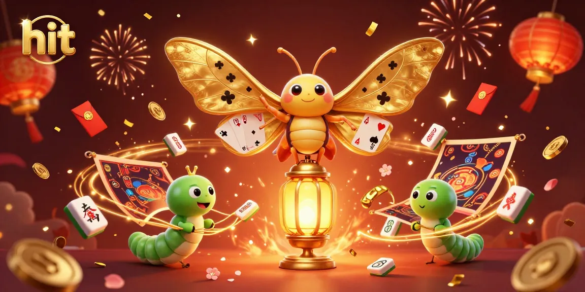 Engage with hit gaming strategies at the vibrant online casino featuring golden moths and lucky symbols.