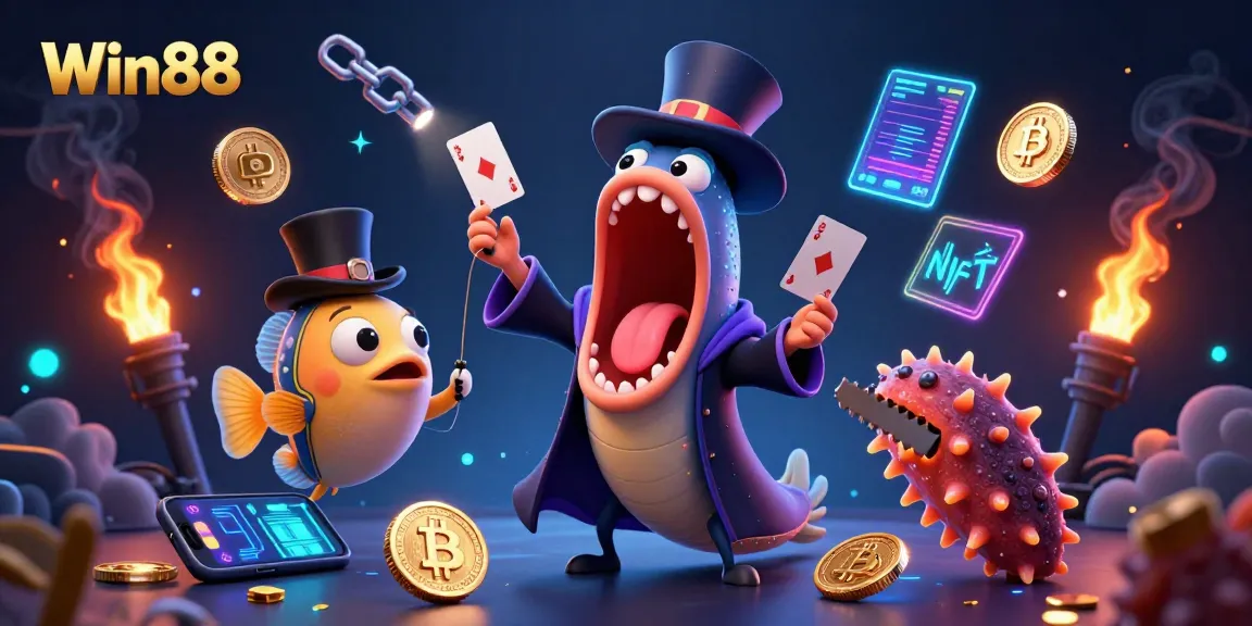 Engage with Win88’s incredible deep-sea magic show, featuring captivating crypto elements and vibrant characters.